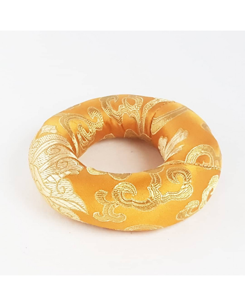 Petit coussin donut pour bol chantant tibétain orange