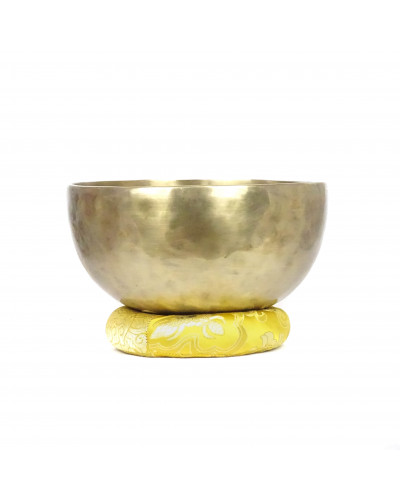 Bol chantant tibétain naturel 19 cm 7 métaux chakra Gorge
