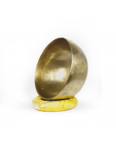 Bol chantant tibétain naturel 19 cm 7 métaux chakra Gorge
