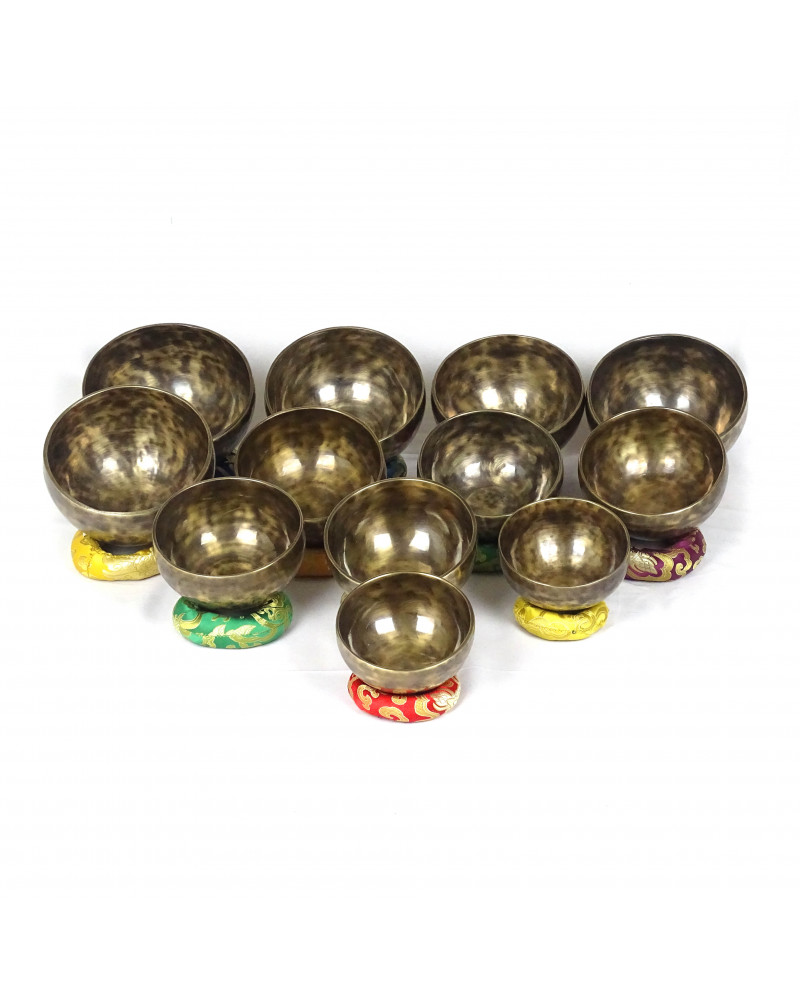 Lot De 7 Bols Chantants Tibétains - Méditation, Chakras, Diamètre 5 Pouces, Fabriqué Au Népal, Neuf