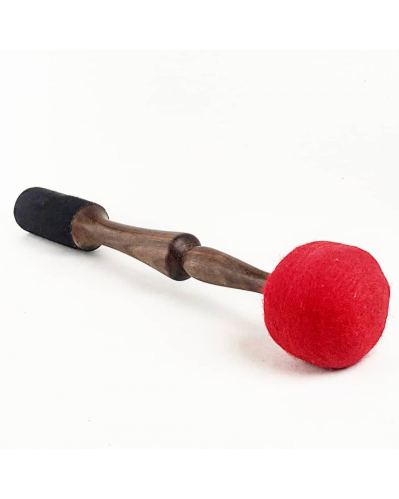Maillet En Feutre De Laine Pour Bol Chantant Tibétain - Bâton De Prière Doux, Confortable - Pour Méditation, Yoga, Relaxation - Taille Moyenne, Couleur Grise
