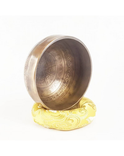 Bol tibétain 7 métaux gravé 11 cm