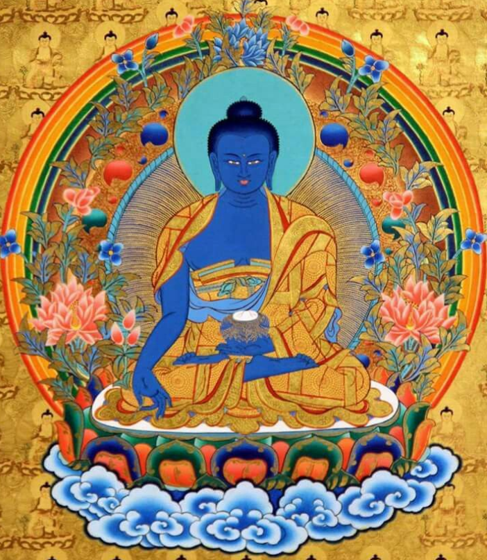 Bouddha Médecine avec un bol de potion